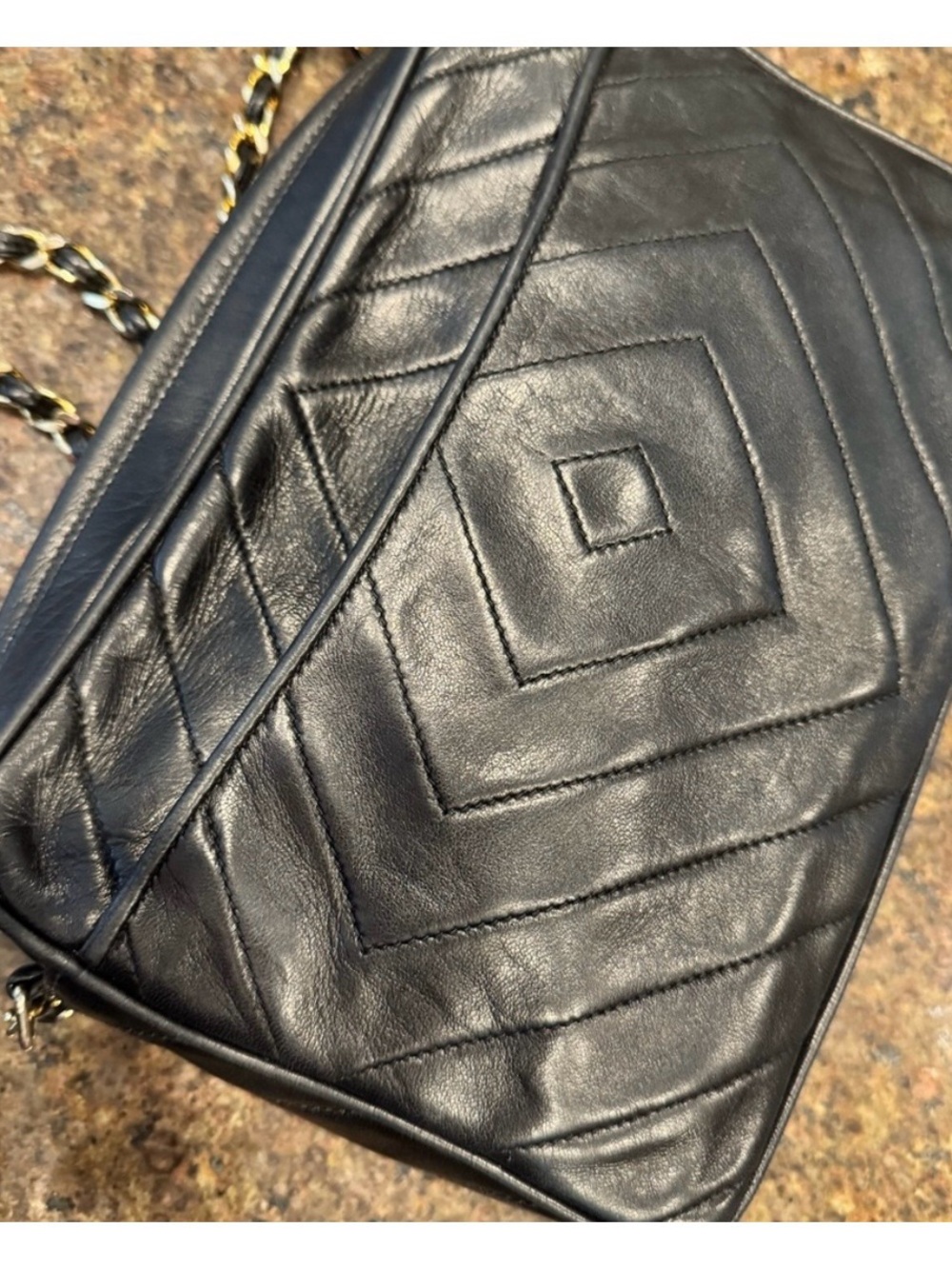 Quilted Lambskin Leather Handbag - Picture 6 of 13